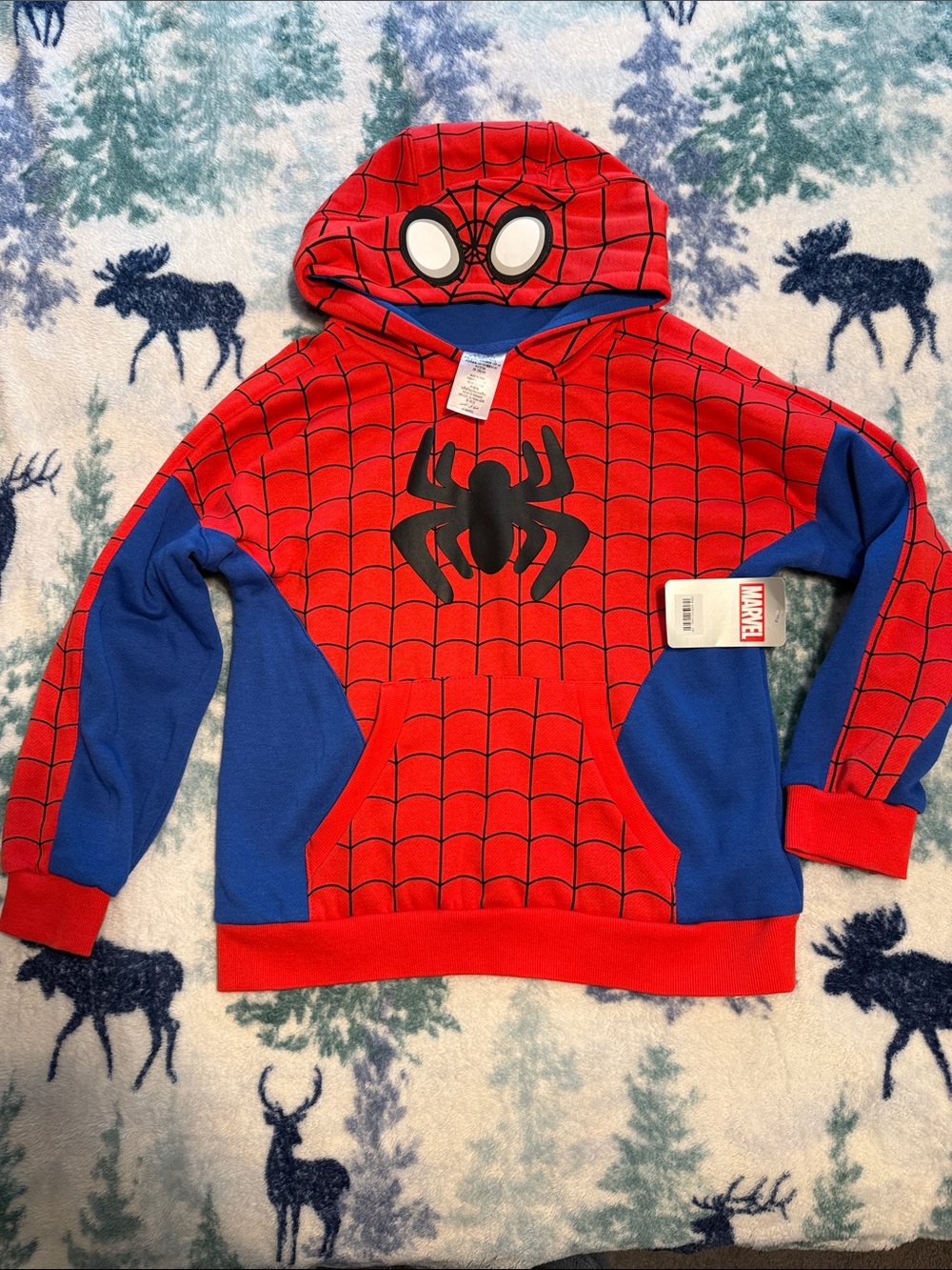 Marvel Red & Blue Spider-Man Pullover Hoodie
